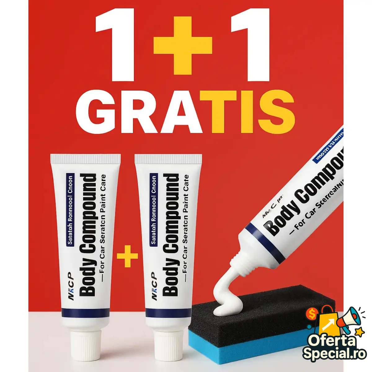 Pastă pentru zgârieturi auto cu efect polish 1+1 GRATIS