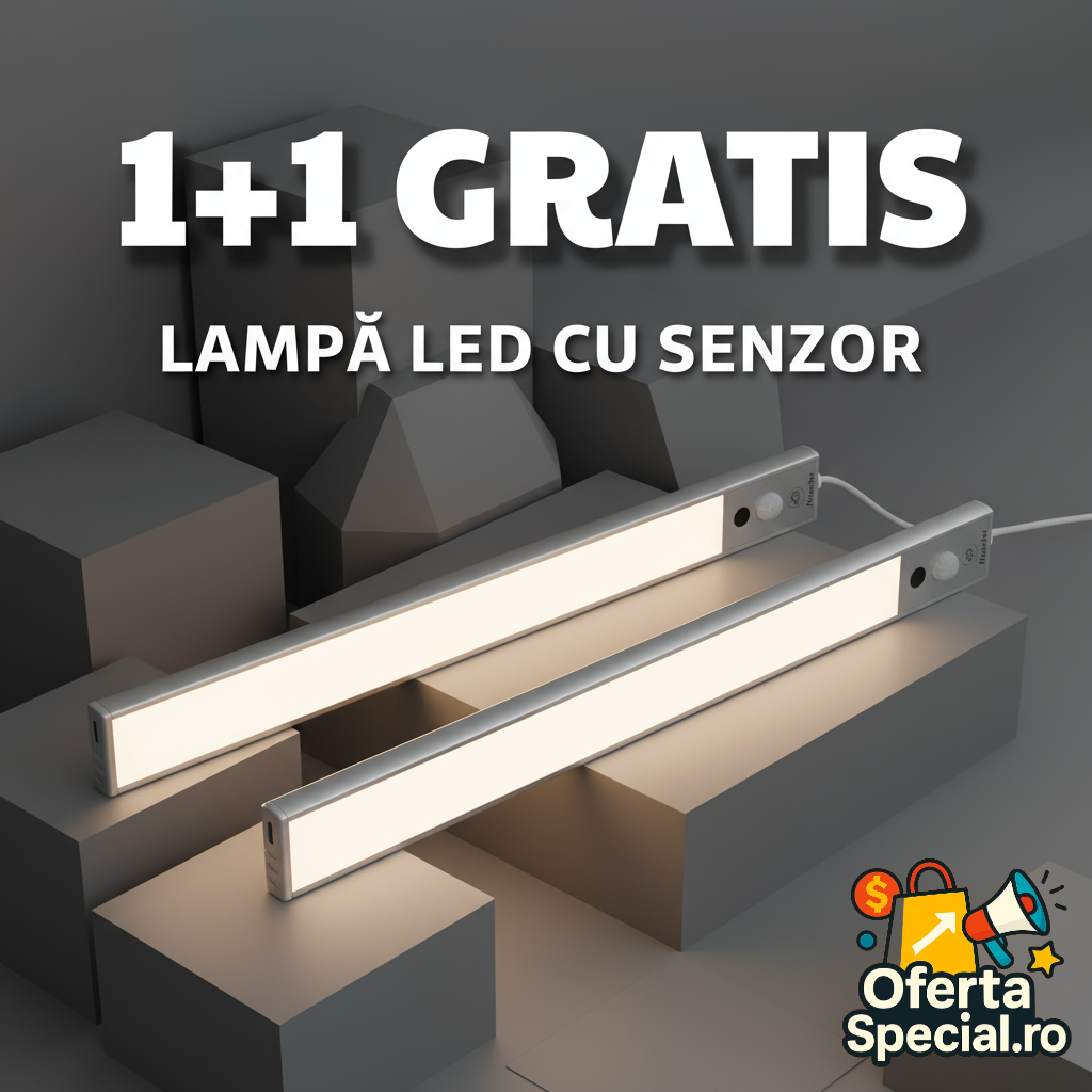 Lampă LED cu senzor de mișcare, suport magnetic